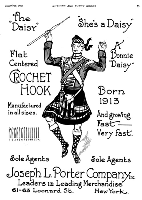 daisy crochet hook 380 1915 Notions and Fancy Goods